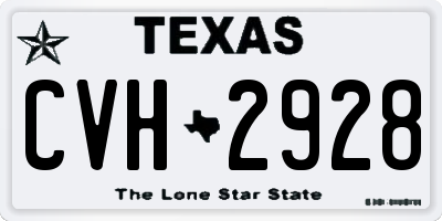 TX license plate CVH2928