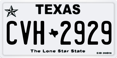 TX license plate CVH2929