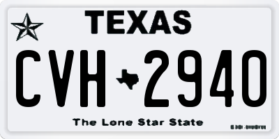 TX license plate CVH2940