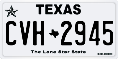 TX license plate CVH2945