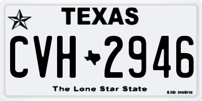 TX license plate CVH2946
