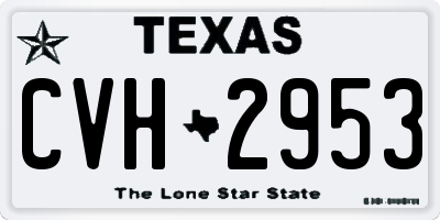TX license plate CVH2953