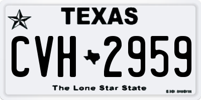 TX license plate CVH2959
