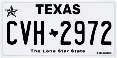 TX license plate CVH2972