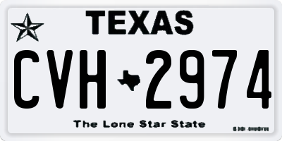 TX license plate CVH2974
