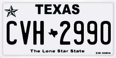 TX license plate CVH2990