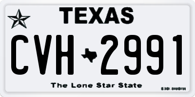 TX license plate CVH2991