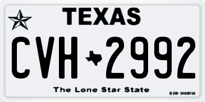 TX license plate CVH2992