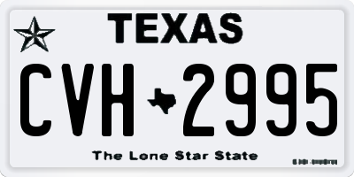 TX license plate CVH2995