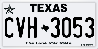 TX license plate CVH3053
