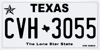 TX license plate CVH3055