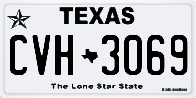 TX license plate CVH3069