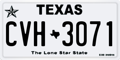 TX license plate CVH3071