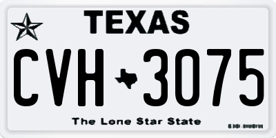 TX license plate CVH3075