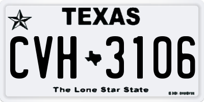TX license plate CVH3106
