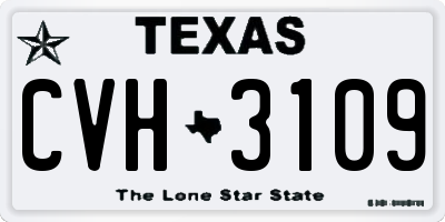 TX license plate CVH3109