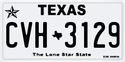 TX license plate CVH3129