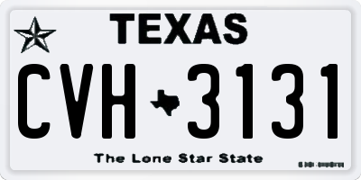 TX license plate CVH3131