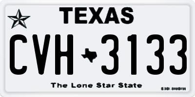 TX license plate CVH3133