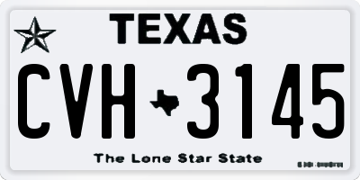 TX license plate CVH3145