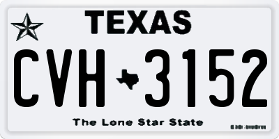 TX license plate CVH3152