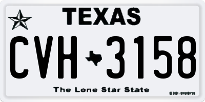 TX license plate CVH3158
