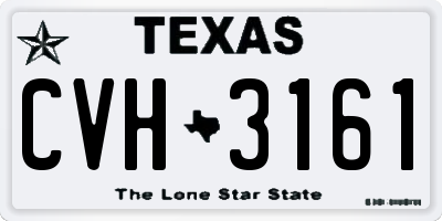 TX license plate CVH3161
