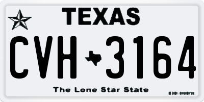TX license plate CVH3164
