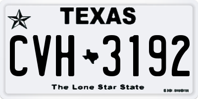TX license plate CVH3192