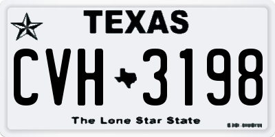 TX license plate CVH3198