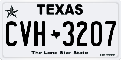 TX license plate CVH3207
