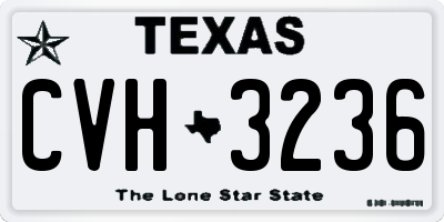 TX license plate CVH3236