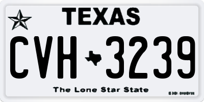 TX license plate CVH3239