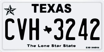 TX license plate CVH3242