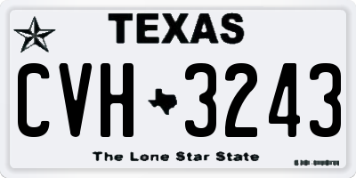 TX license plate CVH3243