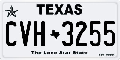 TX license plate CVH3255