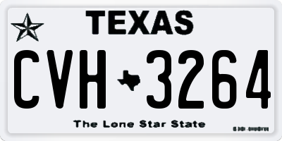TX license plate CVH3264