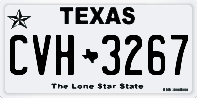 TX license plate CVH3267
