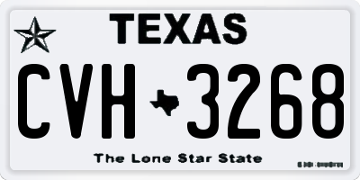 TX license plate CVH3268