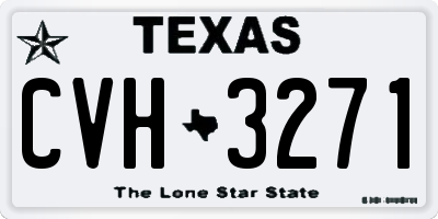 TX license plate CVH3271