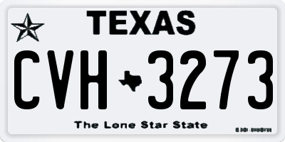 TX license plate CVH3273