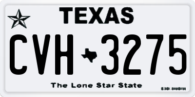 TX license plate CVH3275