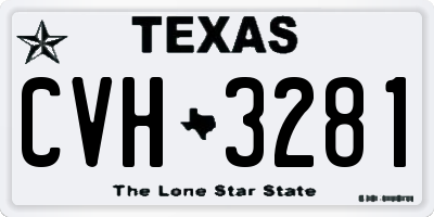 TX license plate CVH3281