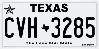 TX license plate CVH3285