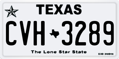 TX license plate CVH3289