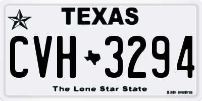 TX license plate CVH3294