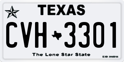 TX license plate CVH3301