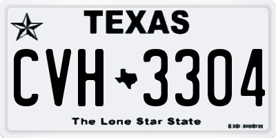 TX license plate CVH3304