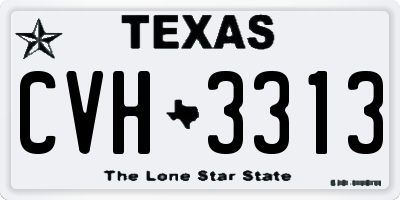 TX license plate CVH3313