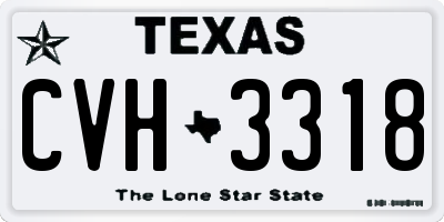 TX license plate CVH3318